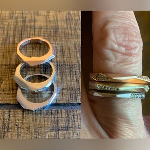 Kendra Scott Geometric ring set Size 8